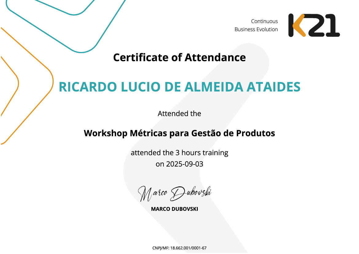 Certificado K21